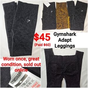 Gymshark Black and Gold Adapt Leggings